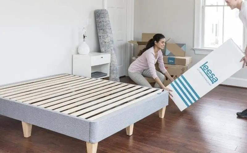 leesa mattress on box spring