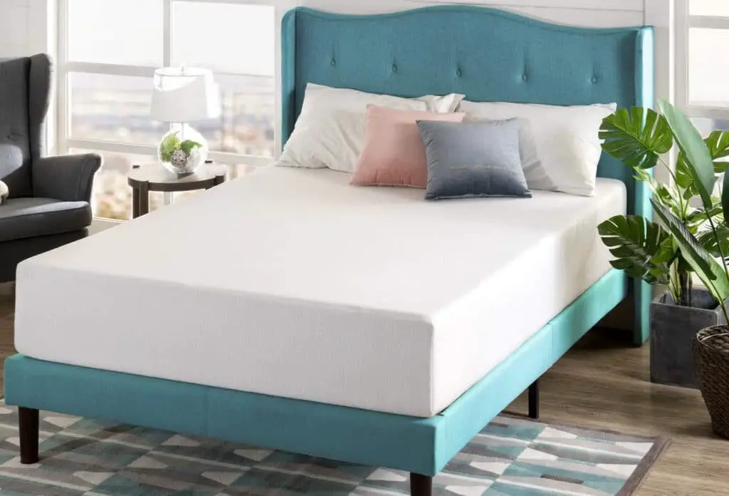 mattress cover on gel-infused green tea mattress