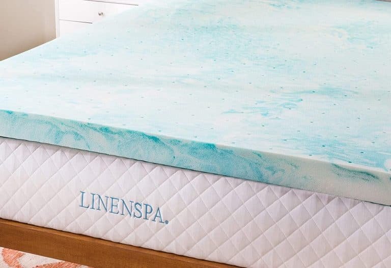 linenspa 2-inch convoluted gel swirl mattress topper.